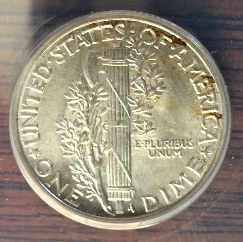 1943 AU58 1944 AU50 1945 AU55 Set of 3 Mercury Silver Dimes ANACS Authenticated - Picture 6 of 8