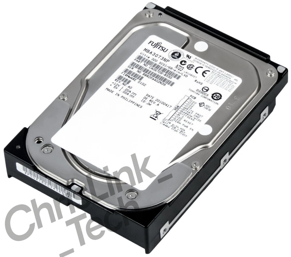 Fujitsu Server Hard Disk FUJITSU MBA3073NP 73GB 68-pin SCSI 15K U320 - Image 2 of 3