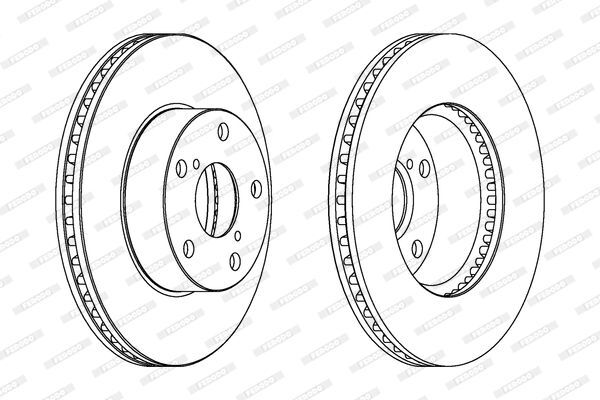 2X Ferodo DDF1216C Bremsscheibe FüR Toyota-image
