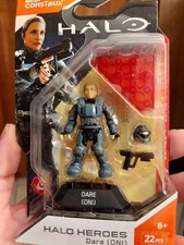 HALO HEROES SERIES 4 MEGA BLOKS CONSTRUX UNSC ONI OFFICER DARE MINIFIGURE FFM74