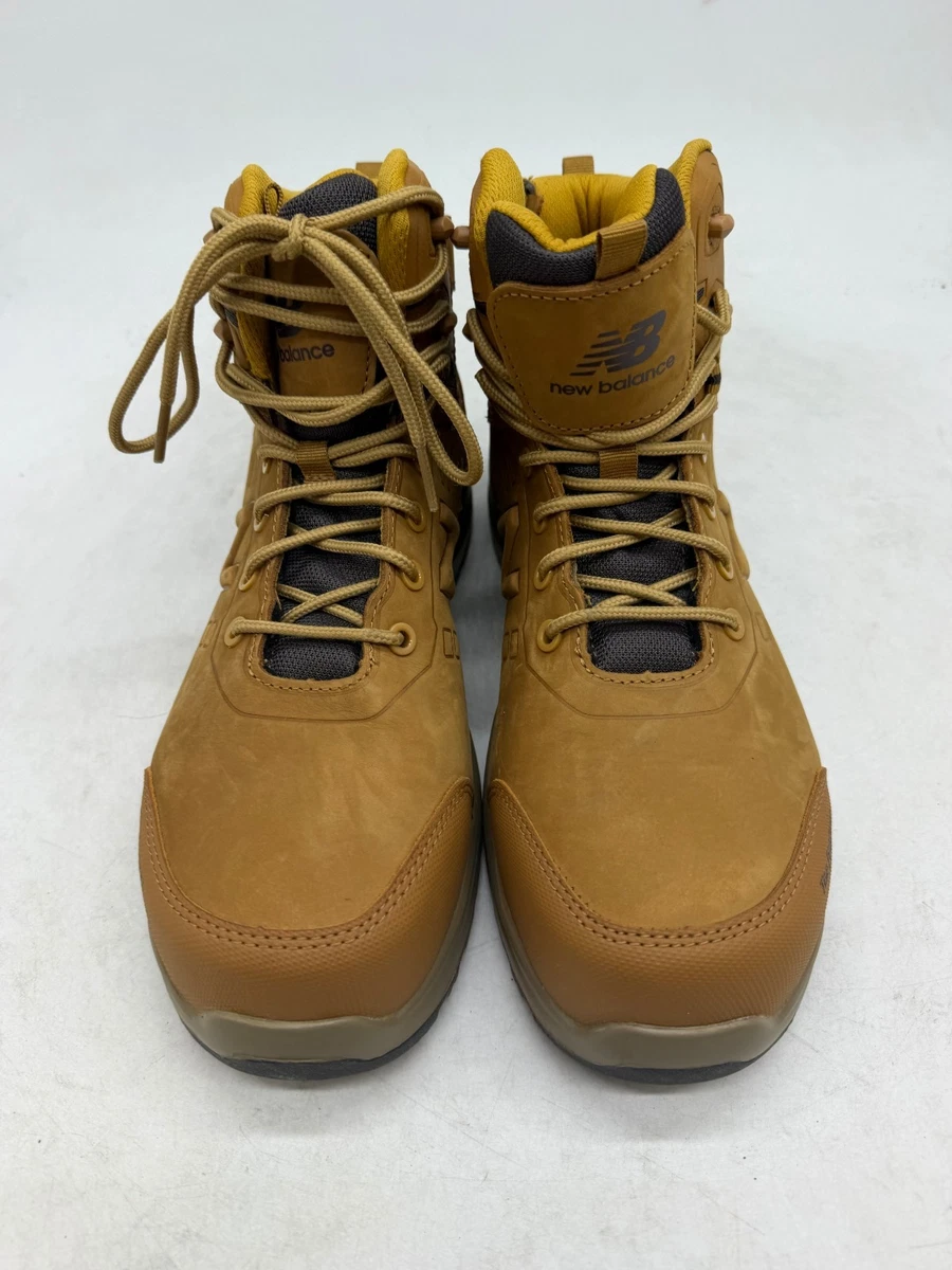 New Balance Contour Work Boots Mens Wheat Leather Slip-Resistant - 10 WIDE