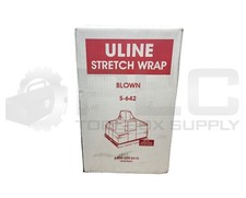BOX OF 4 ROLLS NEW SEALED ULINE S-642 BLOWN STRETCH WRAP 18'' X 1500'