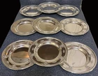 Wallace Rose Point Sterling Silver  Bread Plates Set of 9 - 80% of Scrap Value