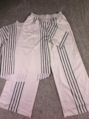 Women s Boutique 2 Piece Outfit Semi Sheer Pants and Top XL