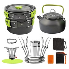 Pots and Pans Set Lixada Outdoor Camping Cookware Mess Kit Camping Cooking Se...