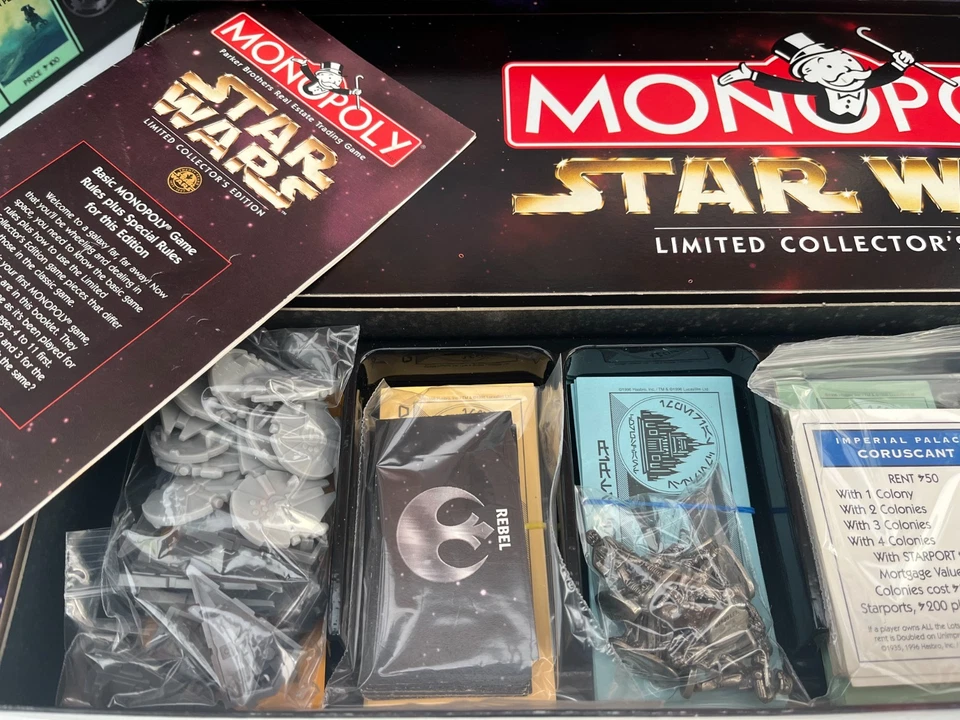 Monopoly Star Wars LIMITED COLLECTORS EDITION 1996 Complete EXCELLENT CONDITION - Image 2 of 4