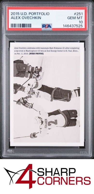 2015 UPPER DECK PORTFOLIO #251 ALEXANDER ALEX OVECHKIN POP 3 PSA 10