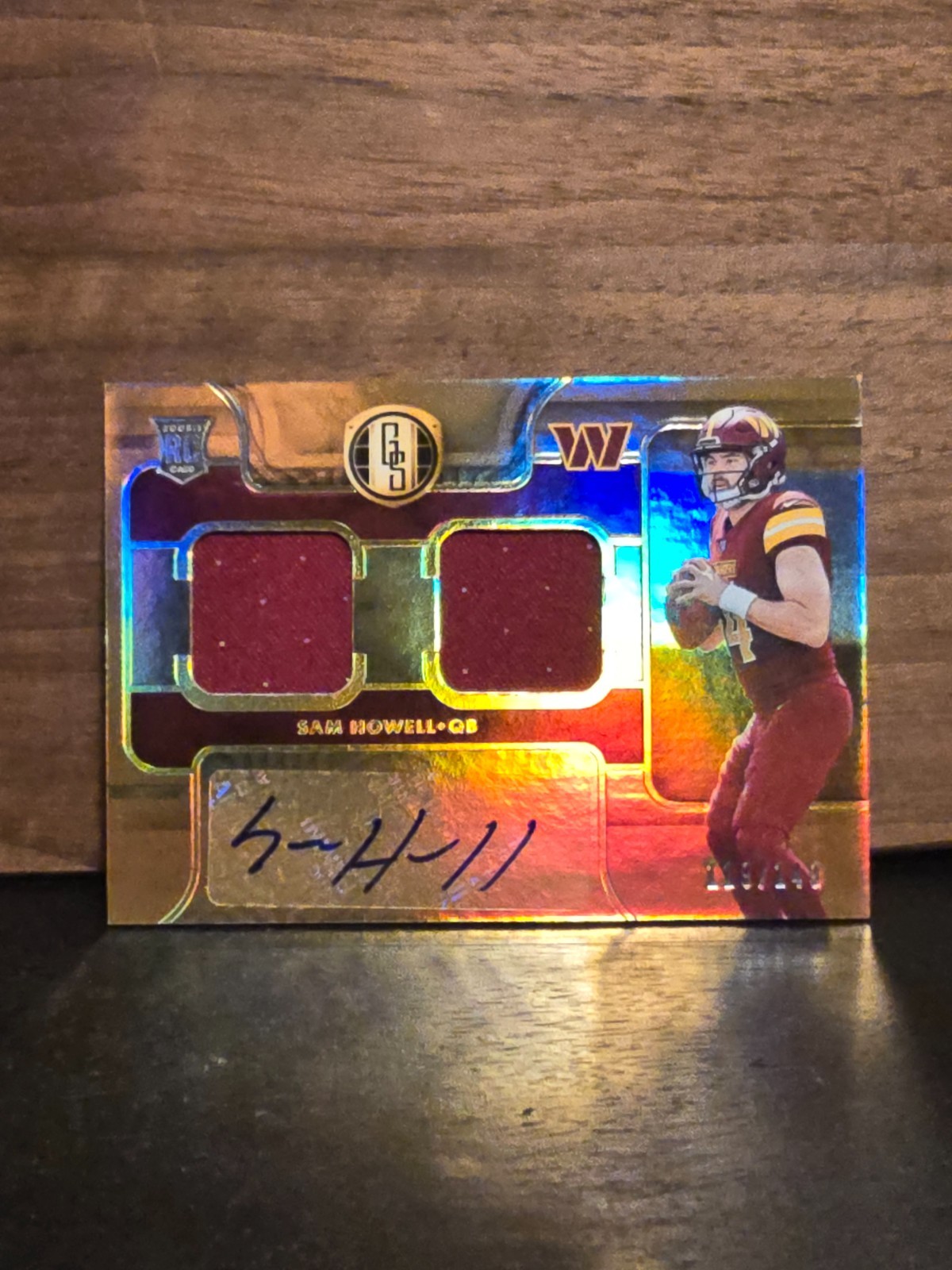 sam howell rookie, patch, auto, gold standard, 2022, numbered, rare, investment view 1