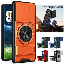 Funda Fusion a prueba de golpes con soporte blindado para Motorola Moto Edge (2025) años 60 50