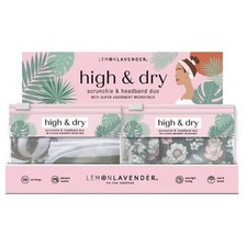 Lemon Lavender Microfiber Scrunchie  Headband Duo, Assorted Patterns