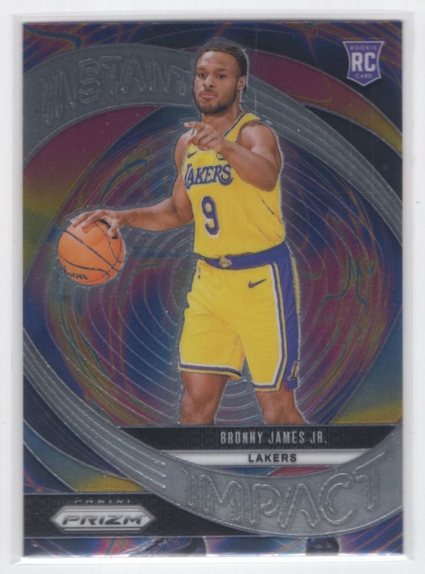 #7 2024-25 Prizm Instant Impact BASE ~ Bronny James Jr. RC Lakers