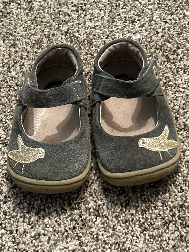 Zapatos Livie & Luca Pio PIo Gris Gamuza Dorado Pájaro Mary Jane Talla 6 Foto 2 de 4