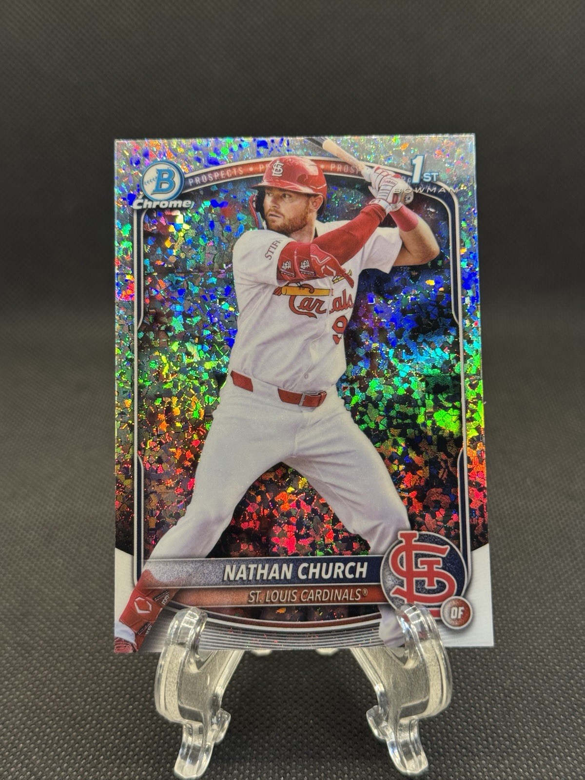 2025 Bowman Chrome Nathan Church #BCP192 Mini Diamond SP St. Louis Cardinals