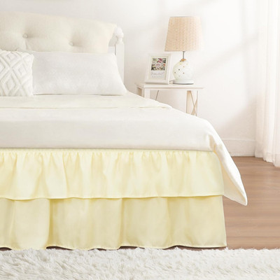Multi Ruffle,Floral Patterned/Double Layered Bed Skirts - GG Home