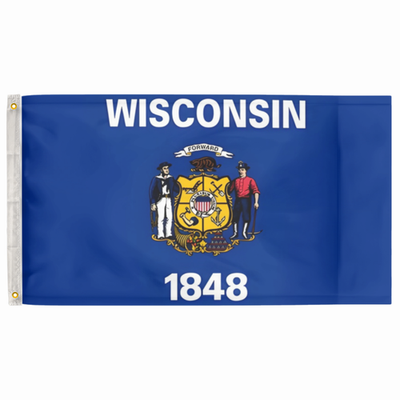 #ad Wisconsin 3#x27;X5#x27; Flag 68D Nylon 90cm x 150cm $12.97