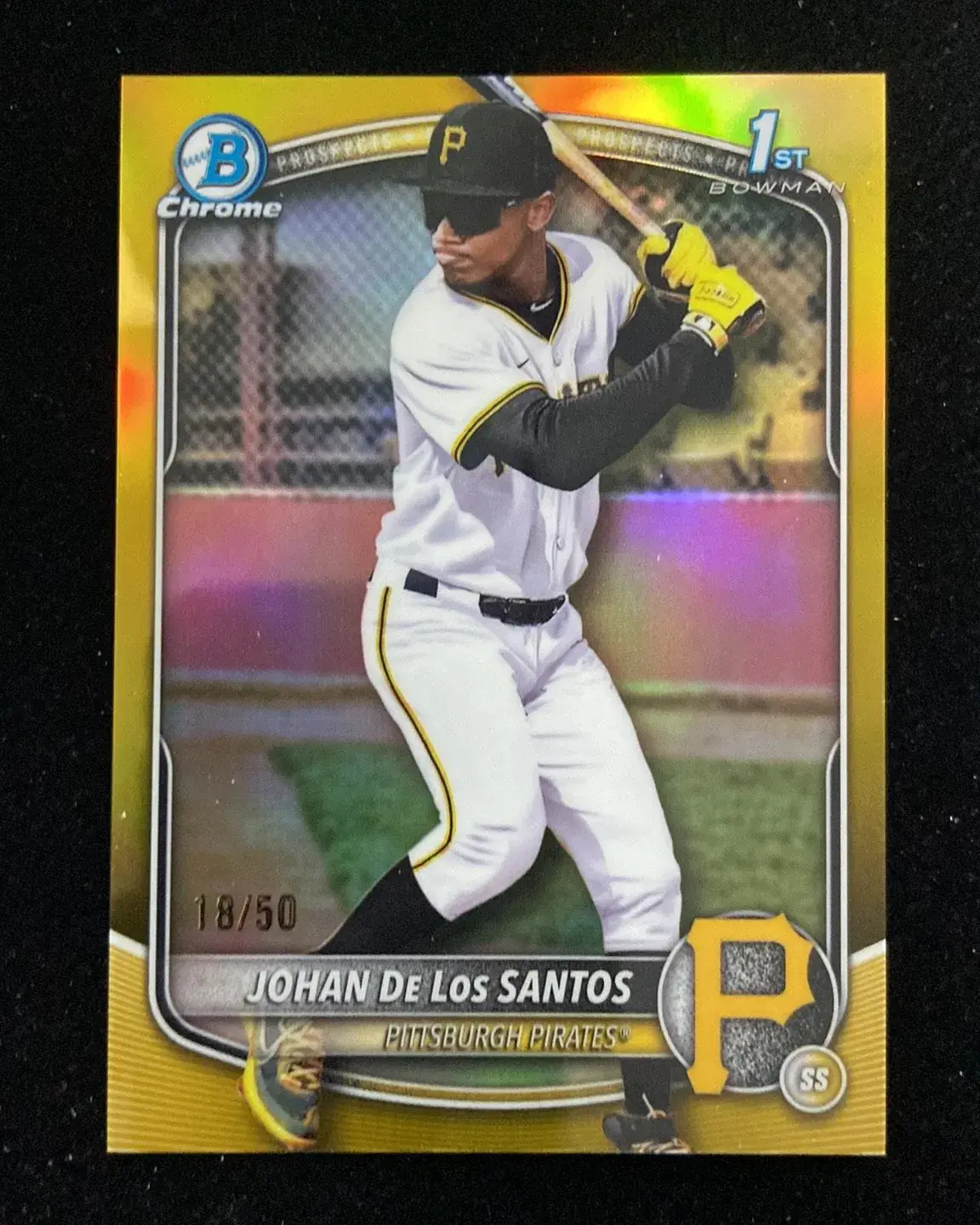 2025 Bowman Chrome Gold #BCP-163 Johan De Los Santos 1st 18/50 OC19
