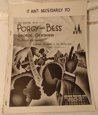 IT AIN'T NECESSARILY SO original sheet music 1935 PORGY AND BESS George Gershwin