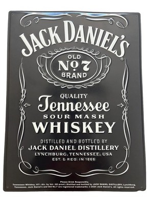 Jack Daniels Old No. 7 Tennessee Whiskey Metal Bar Wall Sign Man Cave Decor
