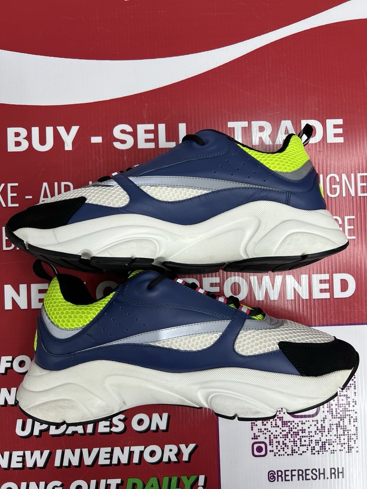 Dior B22 Blue, Green & White Size 47/14M 3SN231YKB_H561 image 2