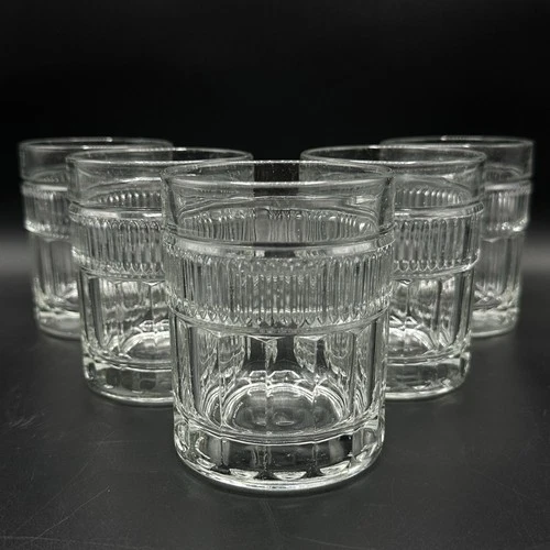 Vintage Anchor Hocking Annapolis Double Old Fashioned Glass Set of 5