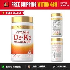 Carlyle Vitamin D3 K2 5000 IU 100 mcg 120 Capsules Vegetarian