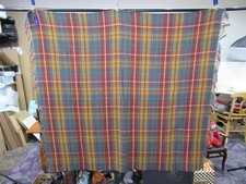Prince of Scots 100% Pure Wool Plaid Throw Blanket Fringed 65x61