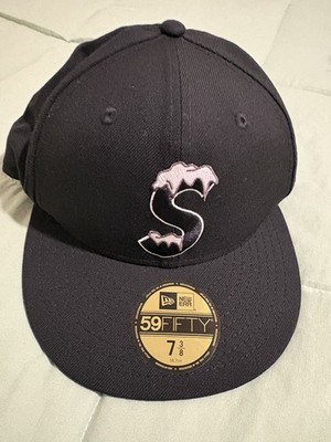 Supreme New Era 59Fifty Box Logo 7 3/8 Frosted Iced S Logo Black Bogo FW20 DS