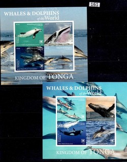 TG TONGA 2020 MNH IMPERF WHALES DOLPHINS