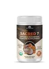 Sacred 7 Organic Mushroom Powder for Coffee - Premium Blend Lions Mane, Reishi