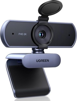 UGREEN Webcam 2K, USB A Webcam mit Mikrofo, Kamera PC, Fixfokus, 80°Sichtfeld