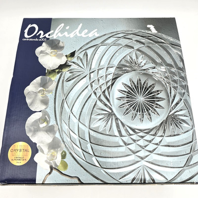Orchidea RCR Kristall Schale Centrotavola 305mm Mittelstück 12'' verpackt 24% Bleischliff