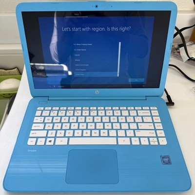 HP Stream 14-cb011wm 14 inch (32GB, Intel Celeron N3060, 4GB) Laptop - Blue -W10
