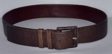 Vintage 1990  s Calvin Klein Pigskin Brown Soft Belt Size Medium 27  - 30  