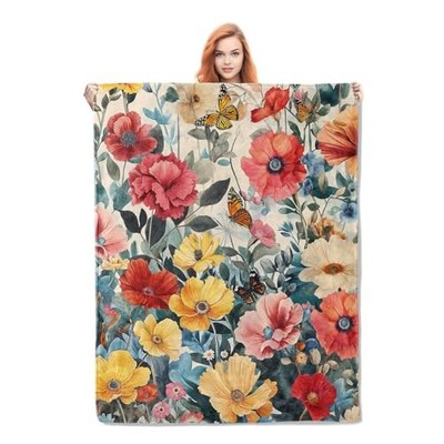 Floral Blanket Gifts for Women Girls Adults Soft Warm 50''x60'' Color111
