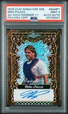 2025 LEAF SIGNATURE SERIES MIKE PIAZZA GOLD-SHIMMER AUTO #1/1 PSA 9 HOF DODGERS