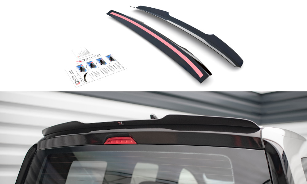 Spoiler Cap Volkswagen Caddy Mk5 noir brillant extension de becquet