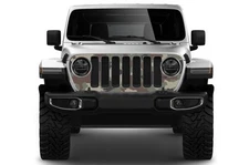 Fits for Jeep Wrangler | Army Camo Grille Decal – Front Wrap Sticker
