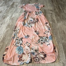 Floral Women’s Size S Floral Print Maxi Polyester Pink Dress