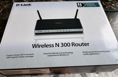 D-Link DIR-615 Wireless N Router 300 Mbps 4 LAN Ports Ethernet Black