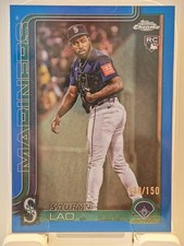 2025 Topps Chrome Baseball Sauryn Lao Blue Refractor /150 #USC198 Mariners RC