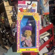 Trollkins 1998 In Style Fairy Troll Doll Purple Hair Accessories NEW Sealed