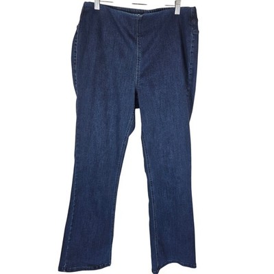 D & Co. Signature Medium Wash Pull on Women's Denim Jeans 16