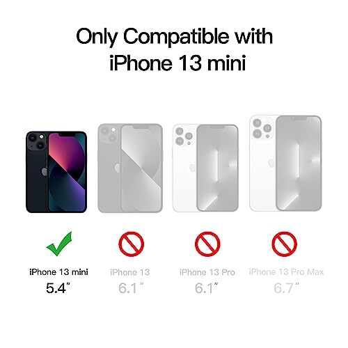 Magnetic Case for iPhone 13 Mini 5.4-Inch Compatible with MagSafe, Black - Picture 5 of 7