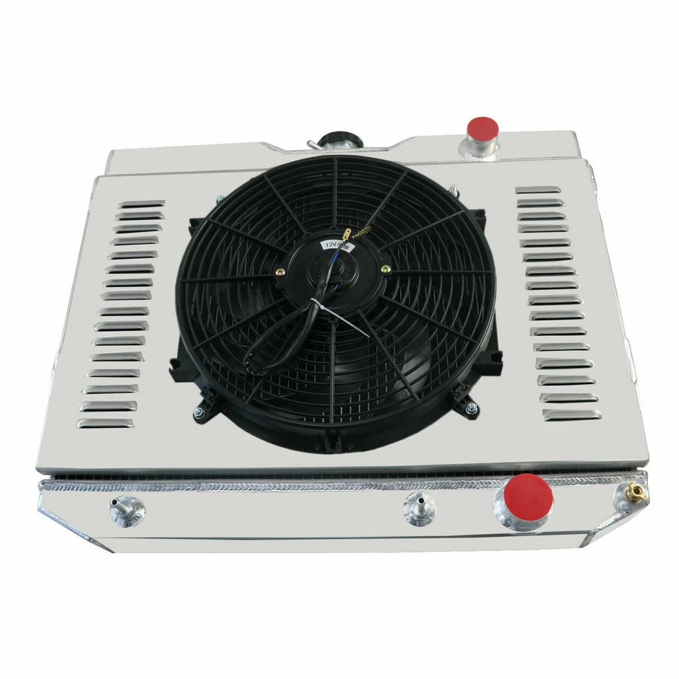 Ventilador de cubierta de radiador 281 4 filas para 59-65 Chevy Chevelle Impala Bel Air El Camino Foto 4 de 4