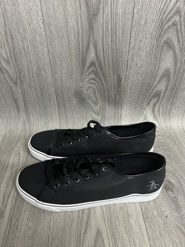 Schwarze Herren-Ledersneaker Pinguin UK-Größe 9 brandneu