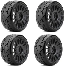 Powerhobby 1/8 GT Diablo Belted Mounted Tires 17mm Hard Compound (4)
