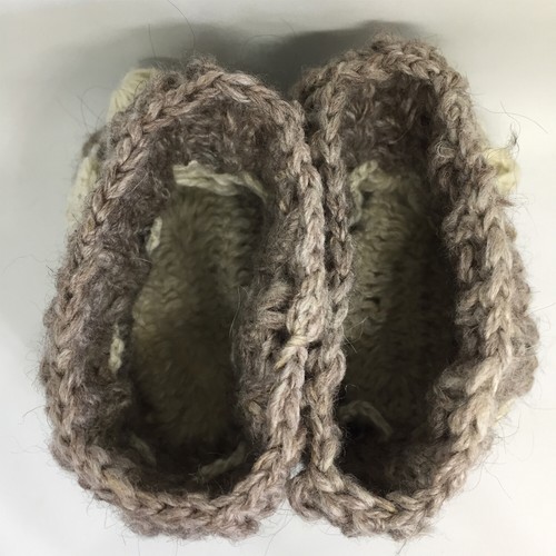 Alpaca Knit Wool Cot Shoes - Baby Shoes Knitted Baby Booties, Baby Shower Gift - Picture 4 of 10