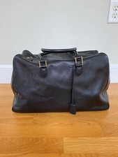Coach Black Leather Weekender Duffel Bag