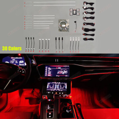 30 Colors MMI Control LED Ambient Light Atmosphere Lamp For Audi A8 D5 2019
