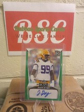 JAQUELIN ROY LSU 2023 Leaf Draft Football GREEN Autograph AUTO Only 1 On eBay